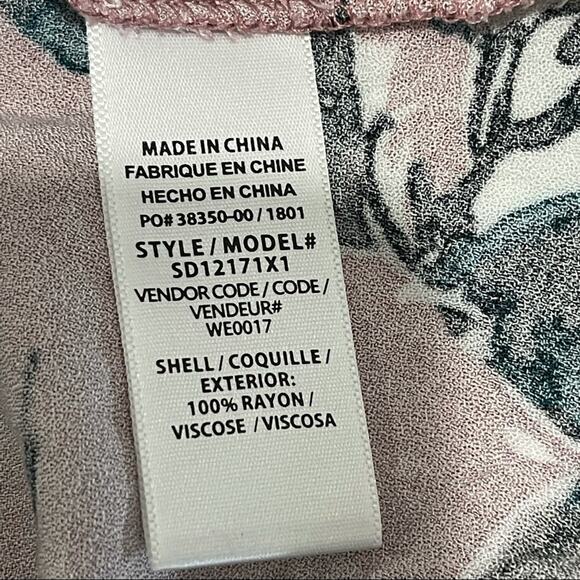 Splendid Faux Wrap Maxi Dress Pink Floral High Low Size Small - Picture 12 of 13